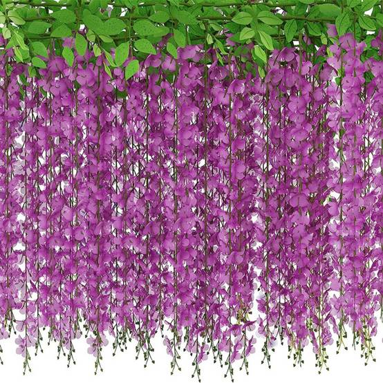 Bande de Glycine Artificielle pour Décoration Mariage - Lot de 2 - Décoration Murale et Arches - Lytech - Image 1