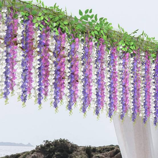 Bande de Glycine Artificielle pour Décoration Mariage - Lot de 2 - Décoration Murale et Arches - Lytech - Image 2
