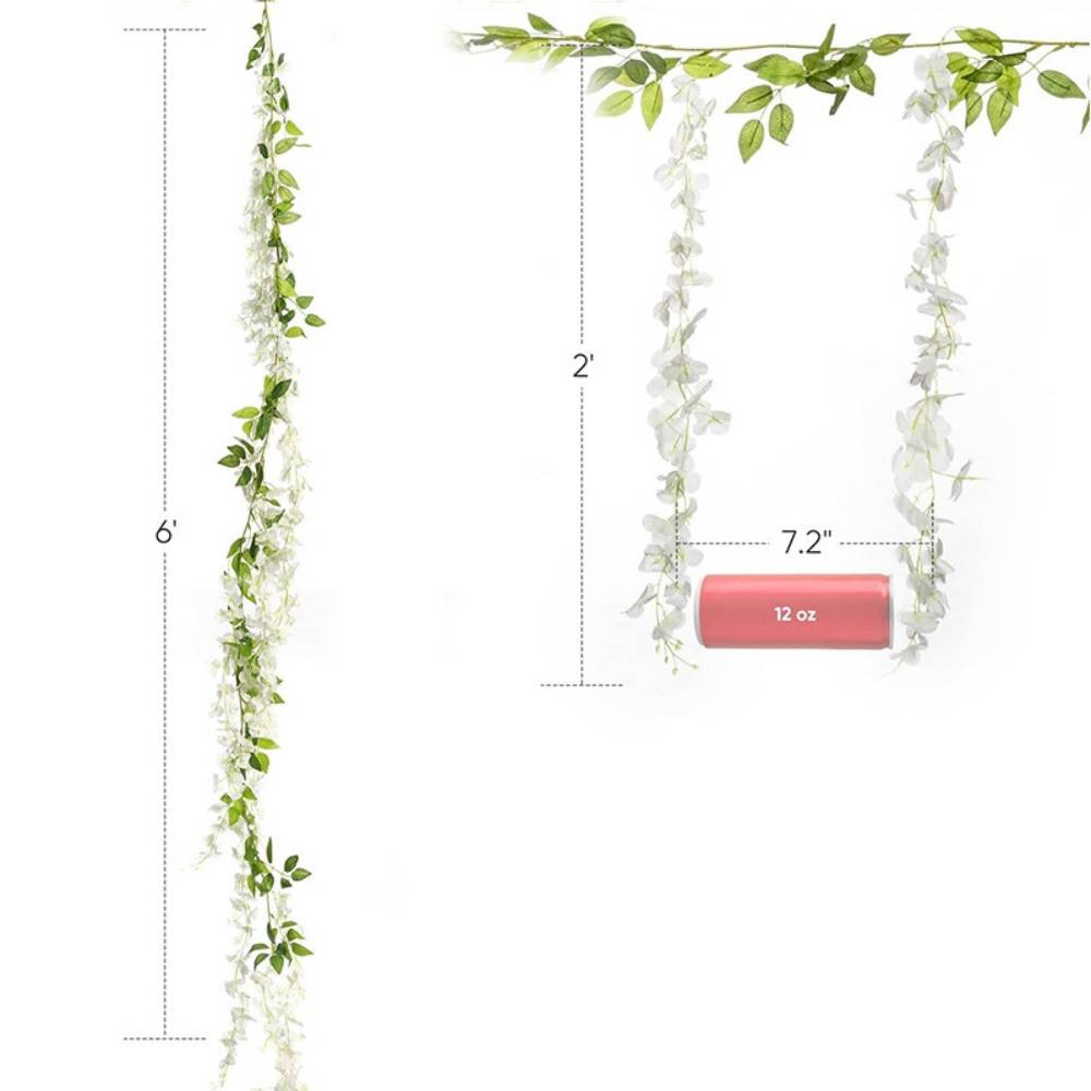 Bande de Glycine Artificielle pour Décoration Mariage - Lot de 2 - Décoration Murale et Arches - Lytech - Image 5