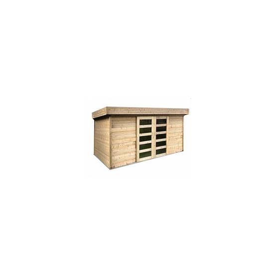 Abri de Jardin en Bois Stockholm 28 mm - 3,6 x 2,4 m - Solid - Image 1