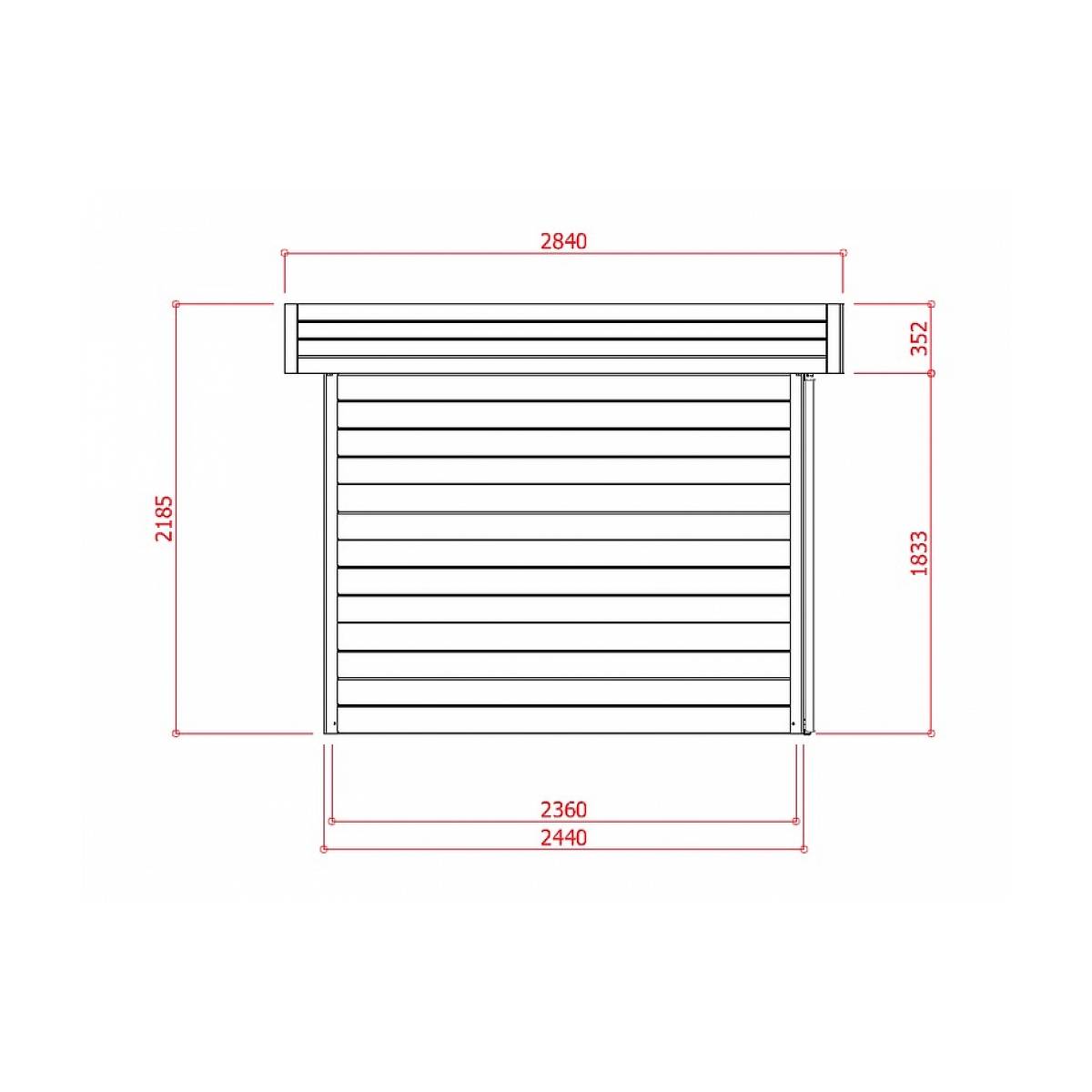 Abri de Jardin en Bois Stockholm 28 mm - 3,6 x 2,4 m - Solid - Image 3