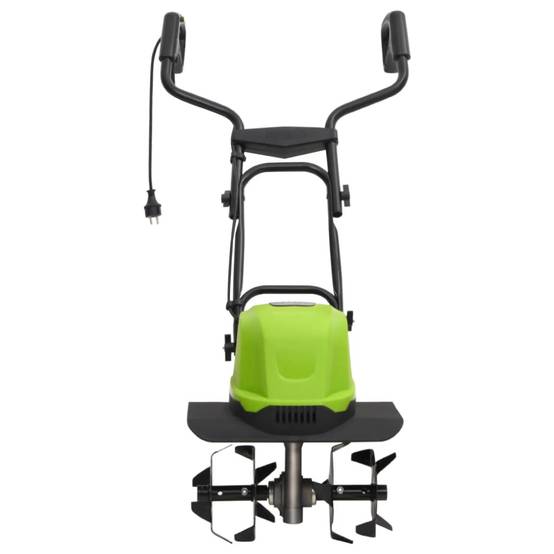 Motoculteur électrique acier et ABS noir et vert 36 x 53 x 138 cm - PANGIVO - Image 2
