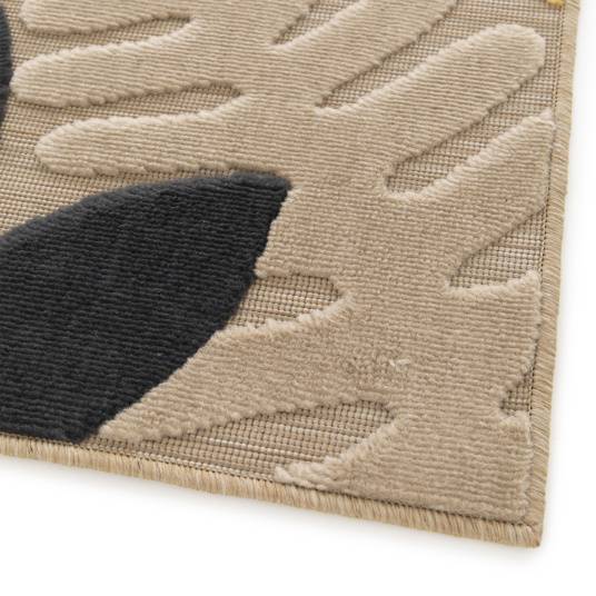 Decoweb - Tapis extérieur et intérieur en relief - Palmera - Beige et noir - 160 x 230 cm - Decoweb - Image 6