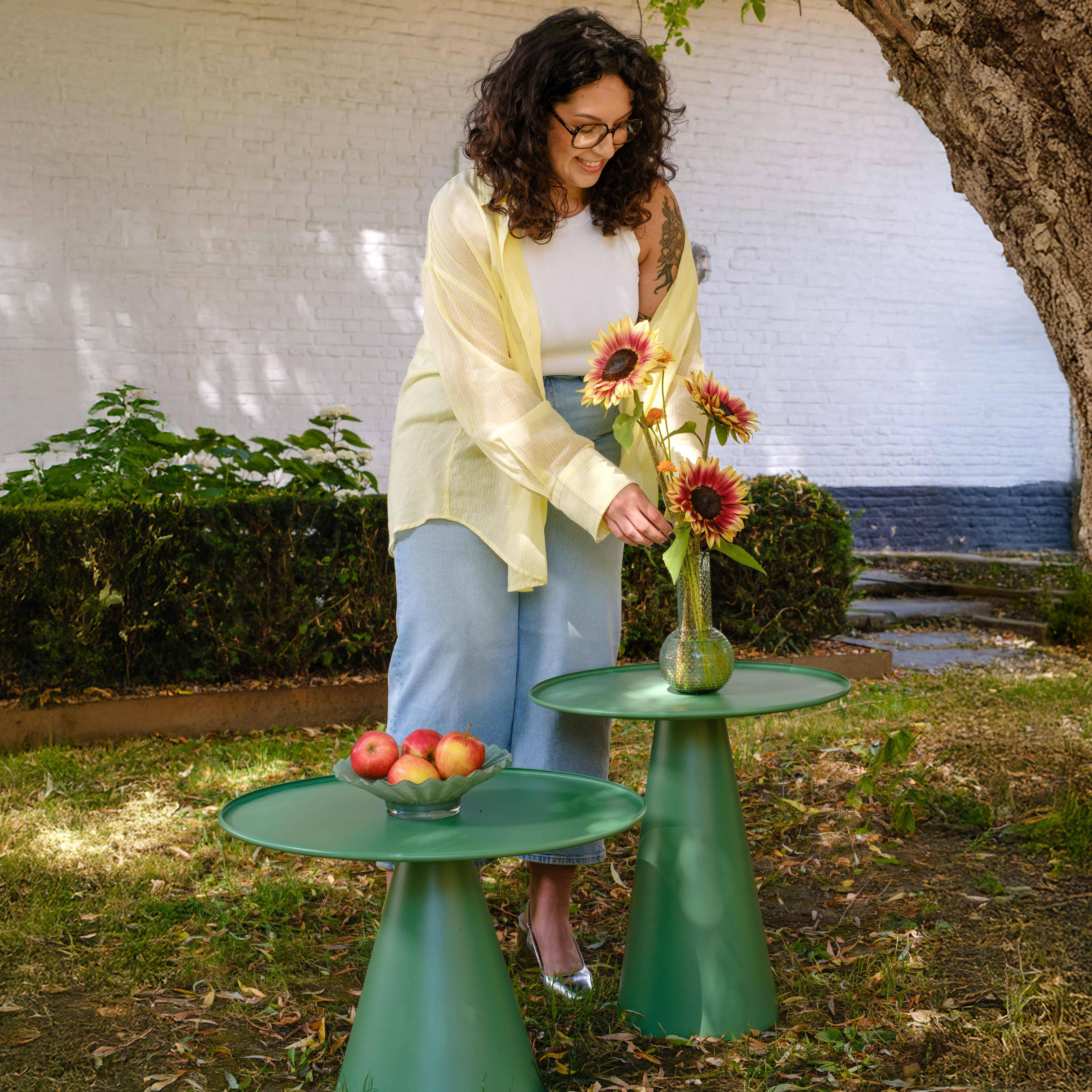 Oviala - Lot de 2 tables basses de jardin rondes vert cactus
Gomba - Oviala - Image 2