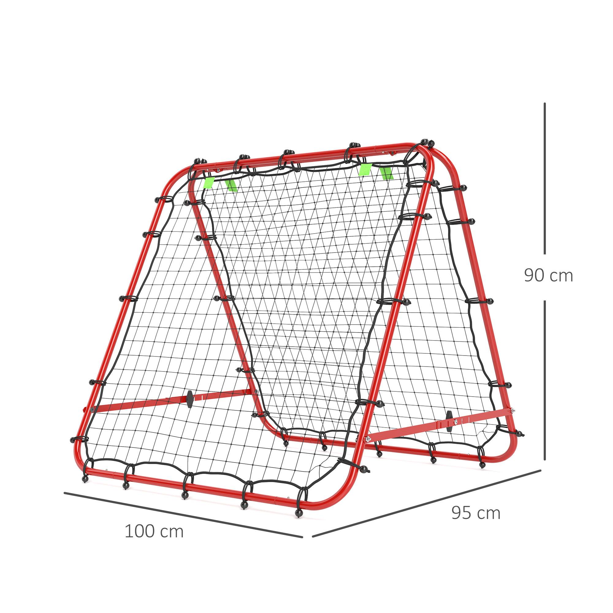 ComfortXL - Rebondeur de football en acier cage de retour angle réglable pour entraînement Rouge – ComfortXL Outdoor Living - Image 3