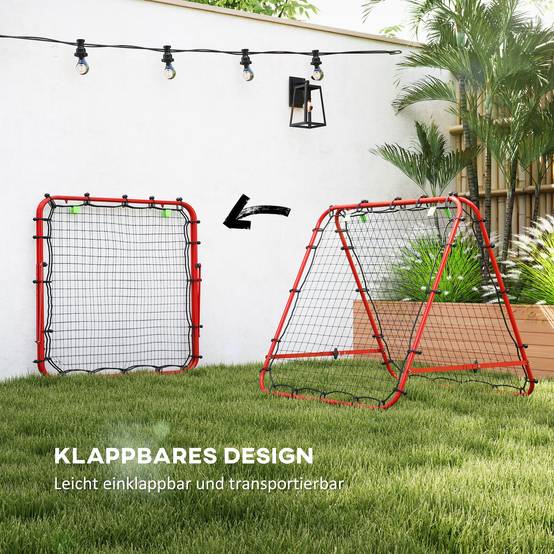 ComfortXL - Rebondeur de football en acier cage de retour angle réglable pour entraînement Rouge – ComfortXL Outdoor Living - Image 5