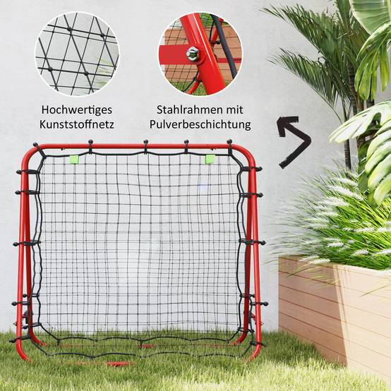 ComfortXL - Rebondeur de football en acier cage de retour angle réglable pour entraînement Rouge – ComfortXL Outdoor Living - Image 6