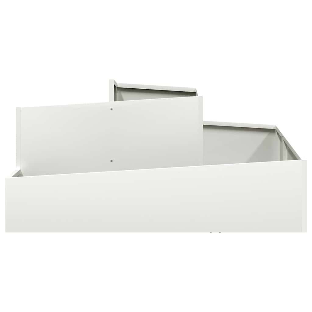 ComfortXL - Très grand cache-pot carré acier Blanc 100x100 cm – ComfortXL Outdoor Living - Image 5