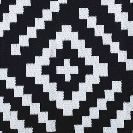 Tapis de Terrasse en PP Résistant UV et Lavable Intérieur Extérieur Blanc et Noir 160x230 cm – ComfortXL Outdoor Living - Image 6