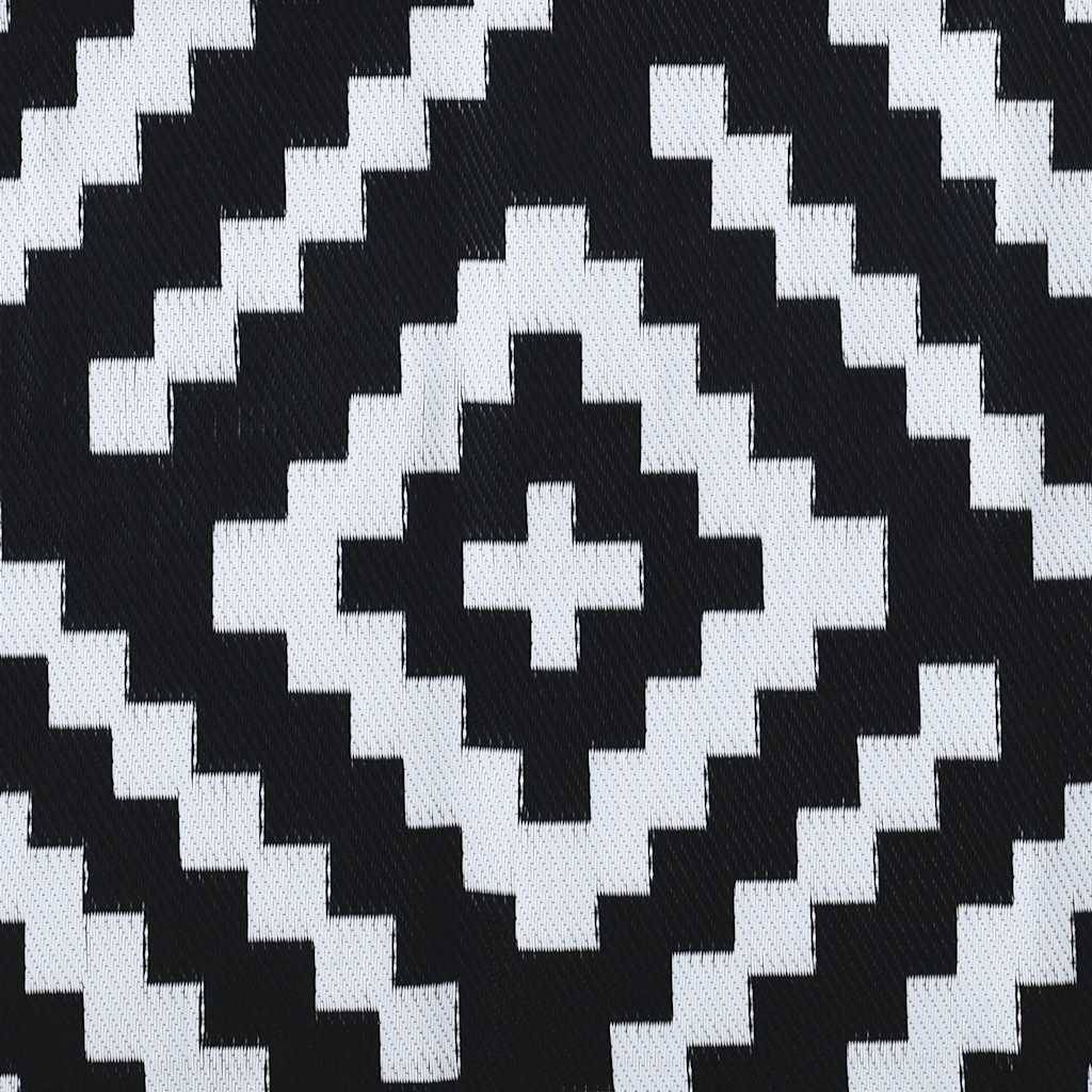 Tapis de Terrasse en PP Résistant UV et Lavable Intérieur Extérieur Blanc et Noir 160x230 cm – ComfortXL Outdoor Living - Image 6