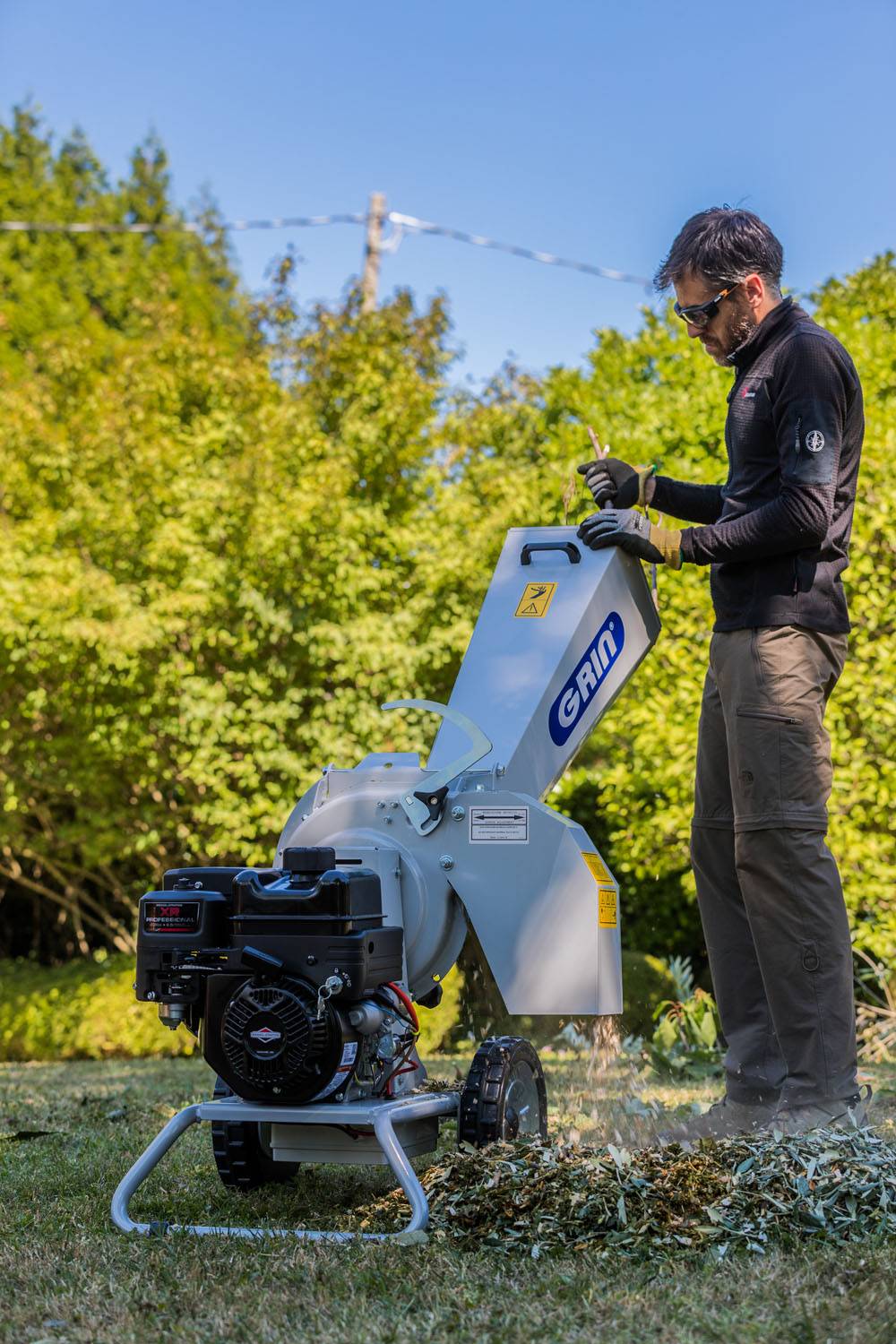 Grin - Broyeur de végétaux thermique GRIN, 50mm, Briggs Stratton 208cc, démarrage électrique - BIOCH50 - Image 6