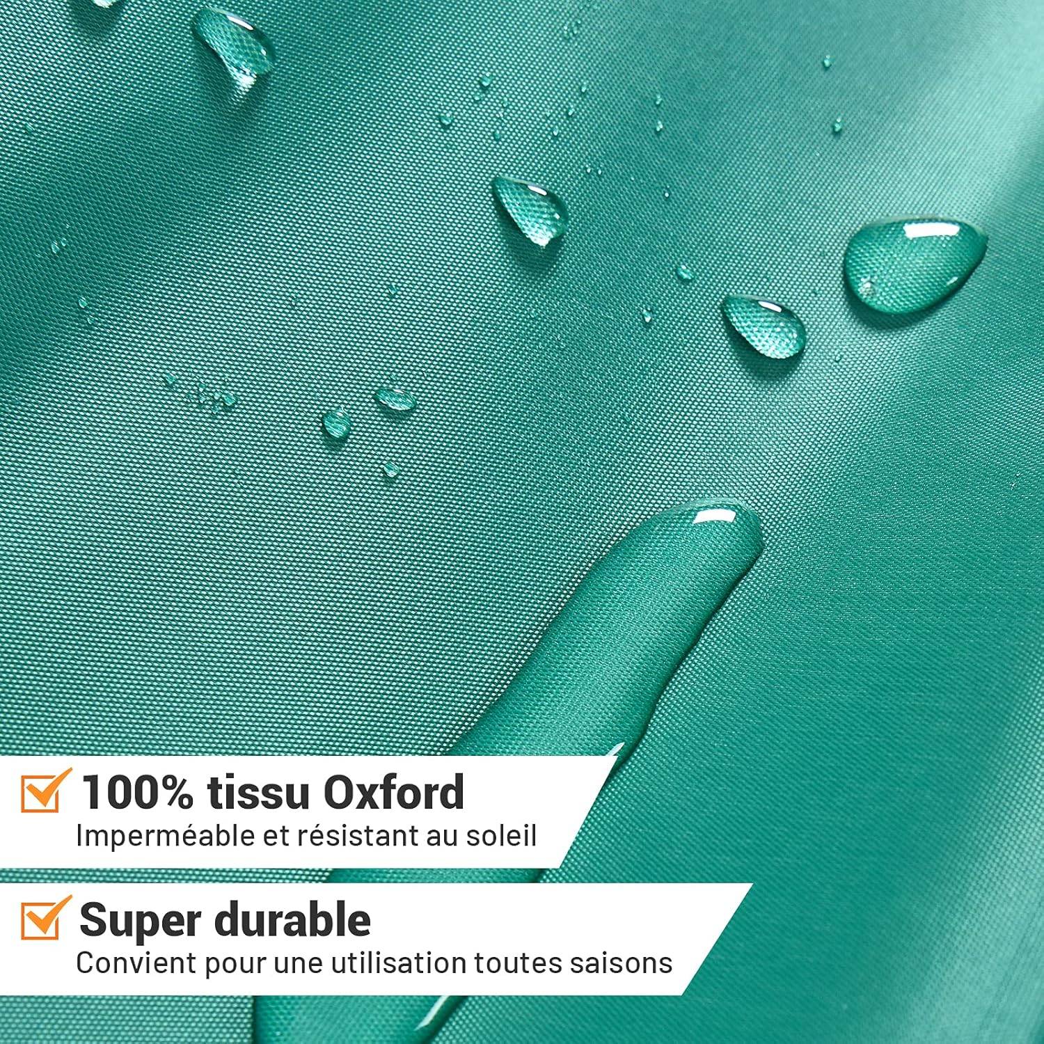 COSTWAY Parasol De Plage Inclinable 2,45m UPF50+ - Baleines Fibre De Verre, Pied Amovible Et Sac De Transport - Bleu Foncé