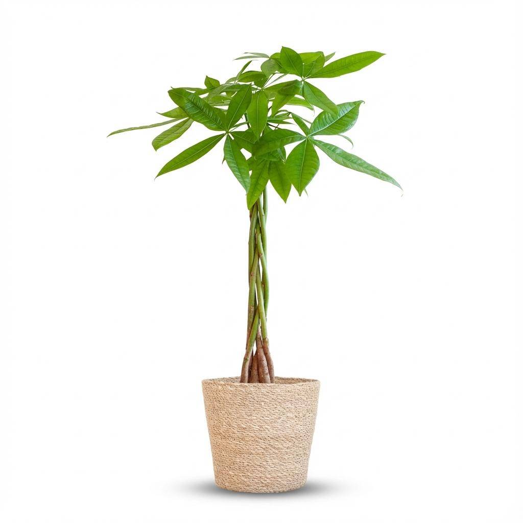 Pachira Aquatica - Pot de 21cm - Hauteur 80cm - Panier - Plantes d'intérieur
