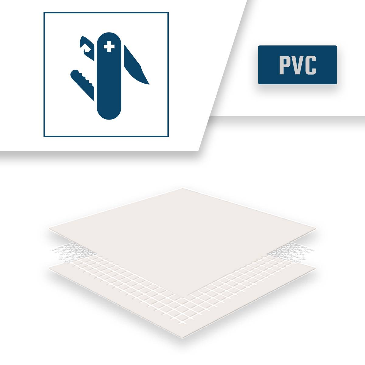 Bâche PVC 5x8 m Blanc Crème - Garantie 8 ans - LP640MU - Bâche de protection étanche - Résistance Anti-UV TECPLAST - Image 5