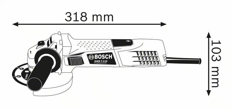 Bosch - Meuleuse angulaire GWS 7-115 | 0601388106 - Bosch - Image 1