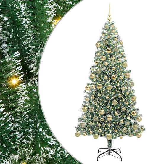 ComfortXL - Sapin de Noël Artificiel Enneigé 180 cm avec LED et Kit 120 Boules – ComfortXL Outdoor Living - Image 2
