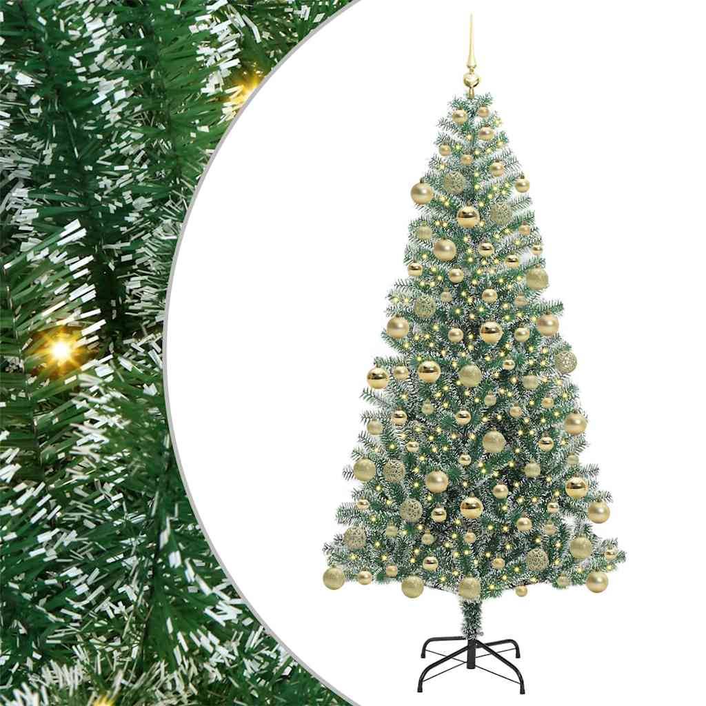 ComfortXL - Sapin de Noël Artificiel Enneigé 180 cm avec LED et Kit 120 Boules – ComfortXL Outdoor Living - Image 2
