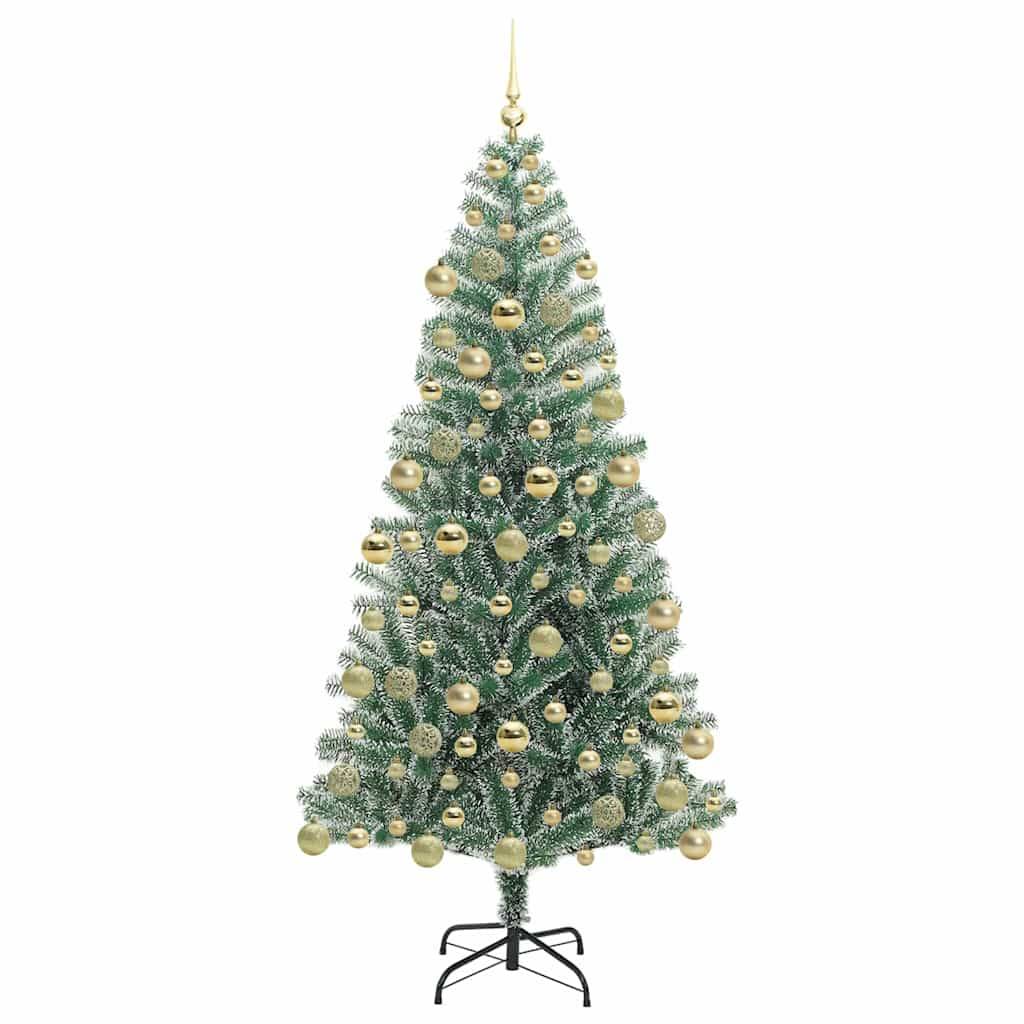 ComfortXL - Sapin de Noël Artificiel Enneigé 180 cm avec LED et Kit 120 Boules – ComfortXL Outdoor Living - Image 4