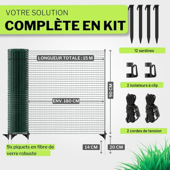 Horizont - Filet de délimitation FIX 15 m 90 cm HORIZONT - Image 3