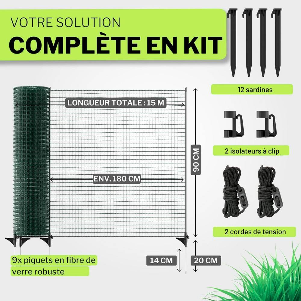 Horizont - Filet de délimitation FIX 15 m 90 cm HORIZONT - Image 3