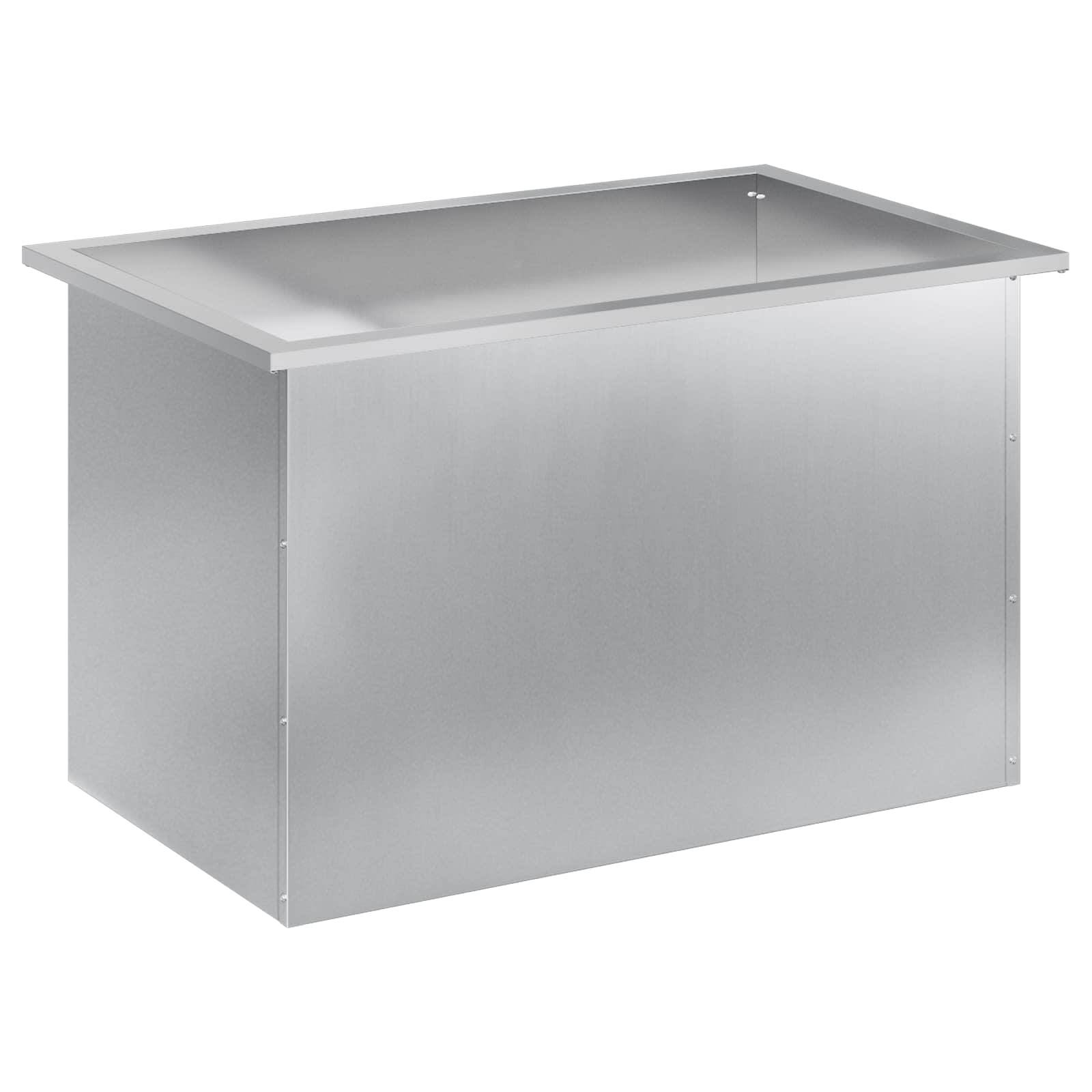 Vidaxl - Jardinière de jardin avec LED-Pot de fleur-Bac à fleurs Argenté 50 x 80 x 48 cm 249861 - Image 4