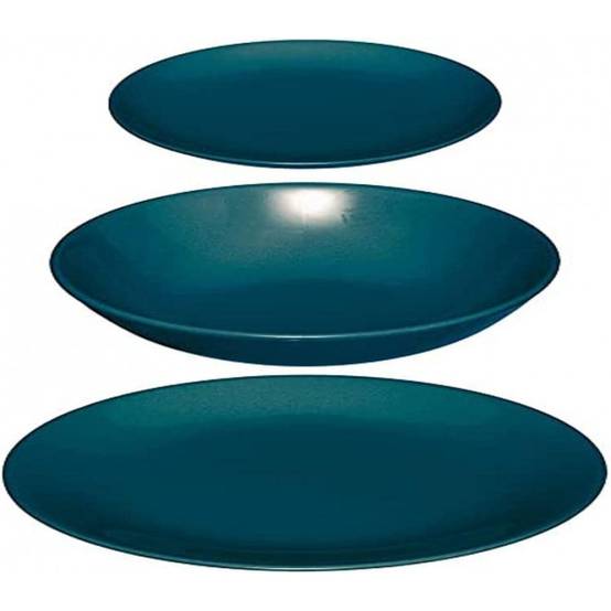 Service de 10 assiettes Colorama - Bleu - D 26 cm - Image 1