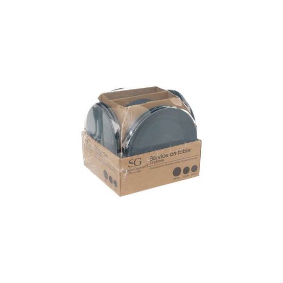 Service de 10 assiettes Colorama - Bleu - D 26 cm - Image 2