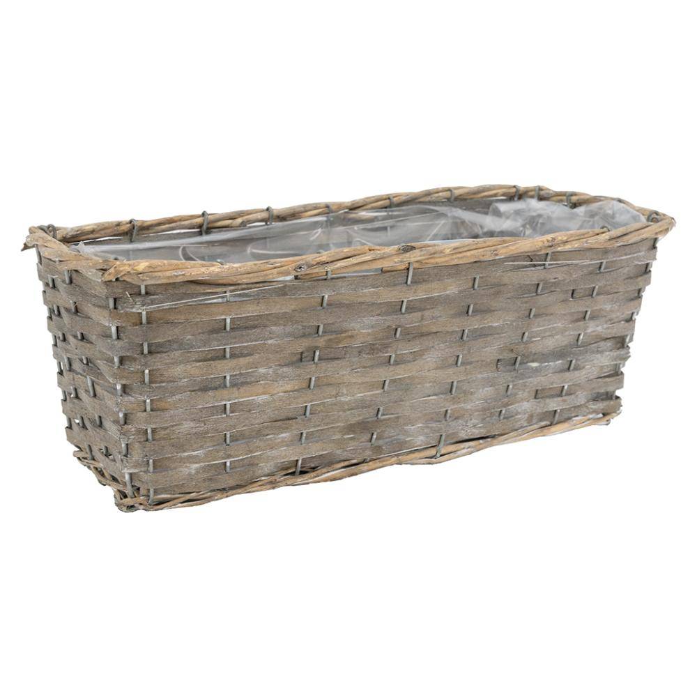 Aubry Gaspard - Jardinière en osier et bois 35 x 14 x 13 cm - Image 2
