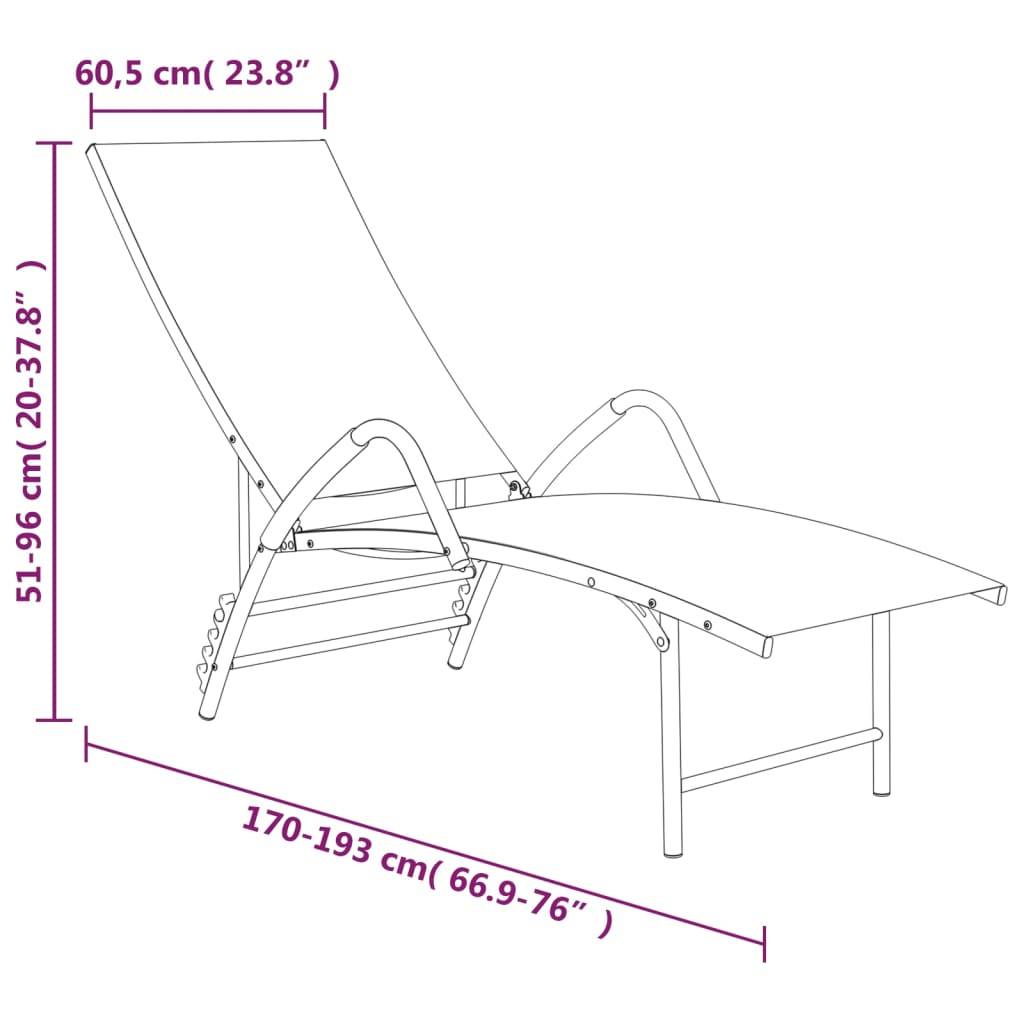 Helloshop26 - Transat chaise longue bain de soleil lit de jardin terrasse meuble d'extérieur textilène et aluminium vert - Image 5