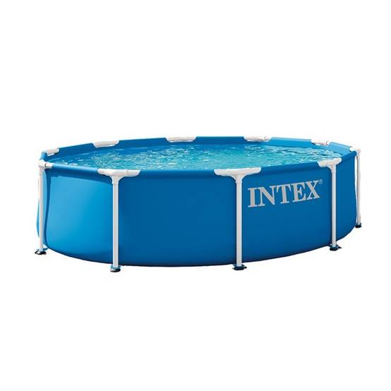 Piscine hors sol ronde châssis métal Ø 305 x 76 cm, liner triple épaisseur, pompe à cartouche 1 m³/h Intex - Image 1