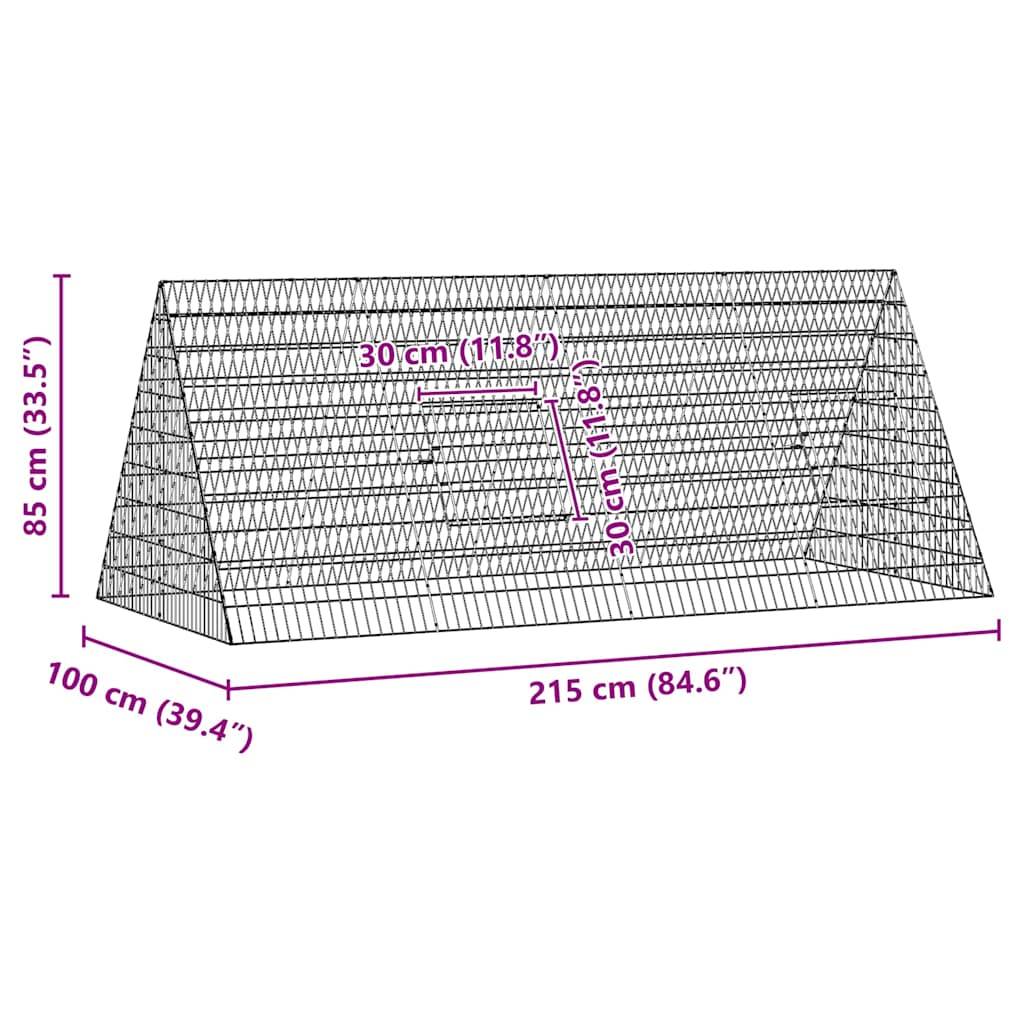 Extension Poulailler Acier Durable Protection Renard Extérieur 215cm - ComfortXL Outdoor Living - Image 6