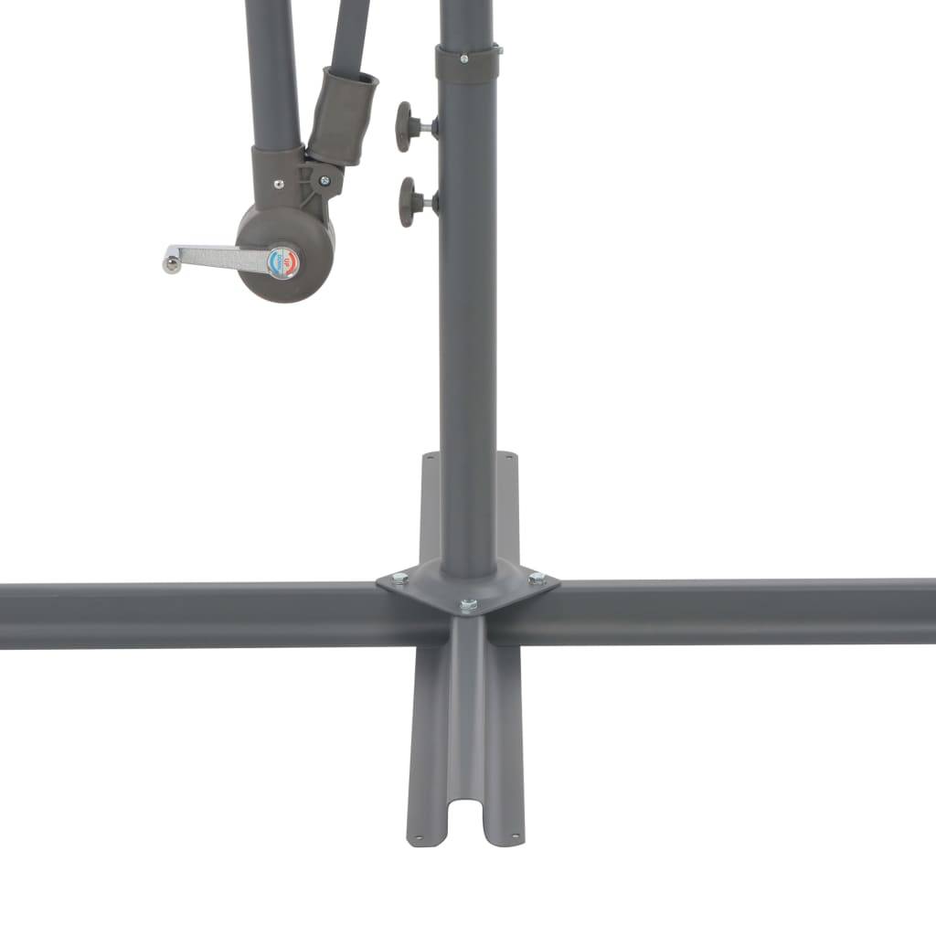 Helloshop26 - Parasol meuble de jardin en porte-à-faux avec poteau aluminium 300 cm anthracite - Image 5