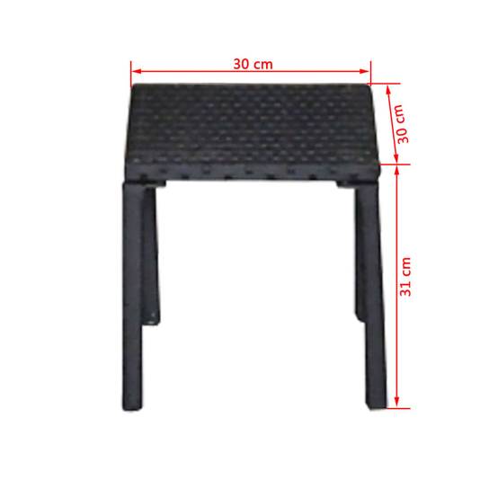 Chaises Longues avec Table Résine Tressée Noir 199.5 x 65 x 37 cm - PANGIVO - Image 7