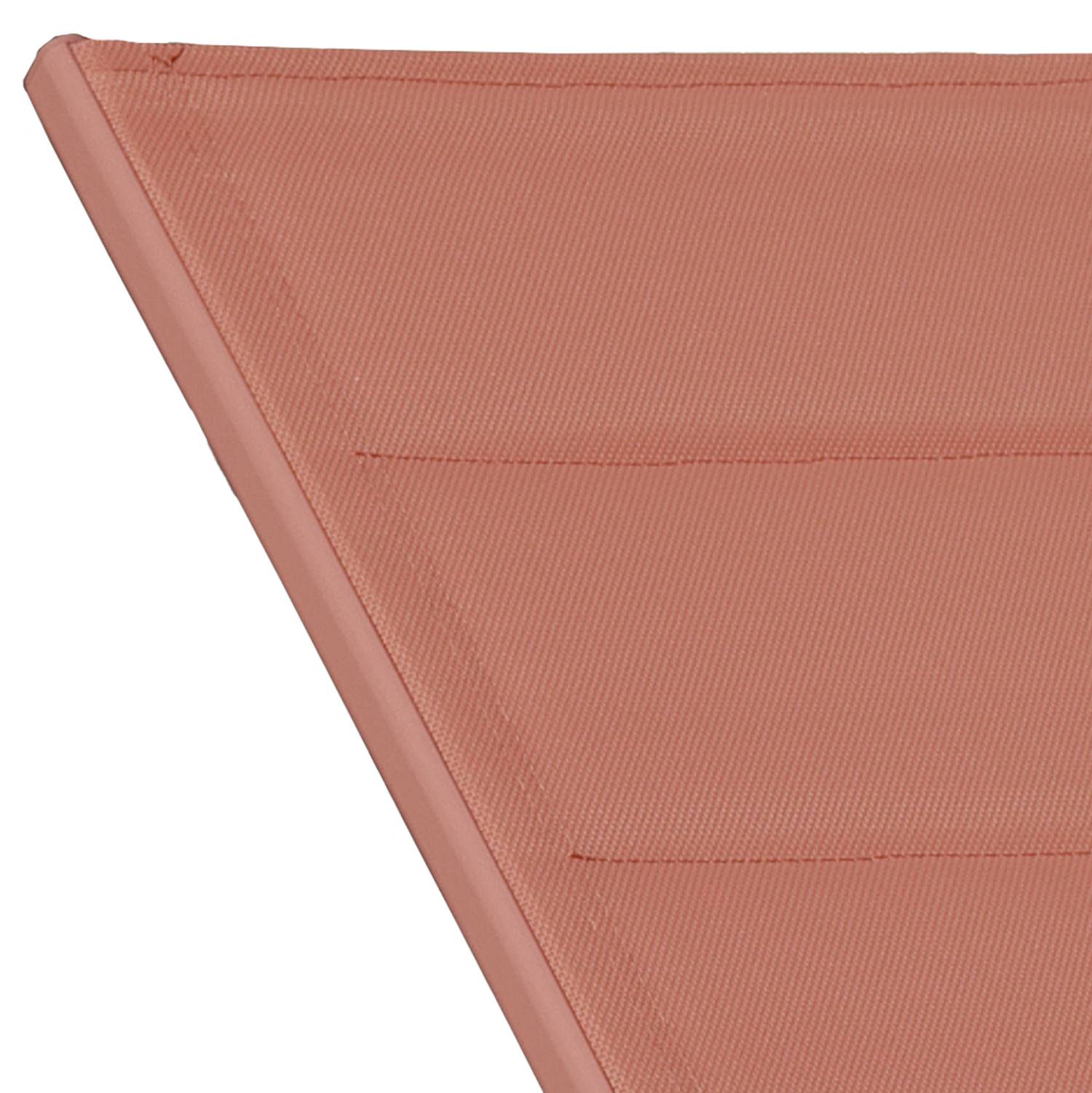 Set bain de soleil et table d'appoint BARBADOS en textilène terracotta - aluminium terracotta - HAPPY GARDEN - Image 4