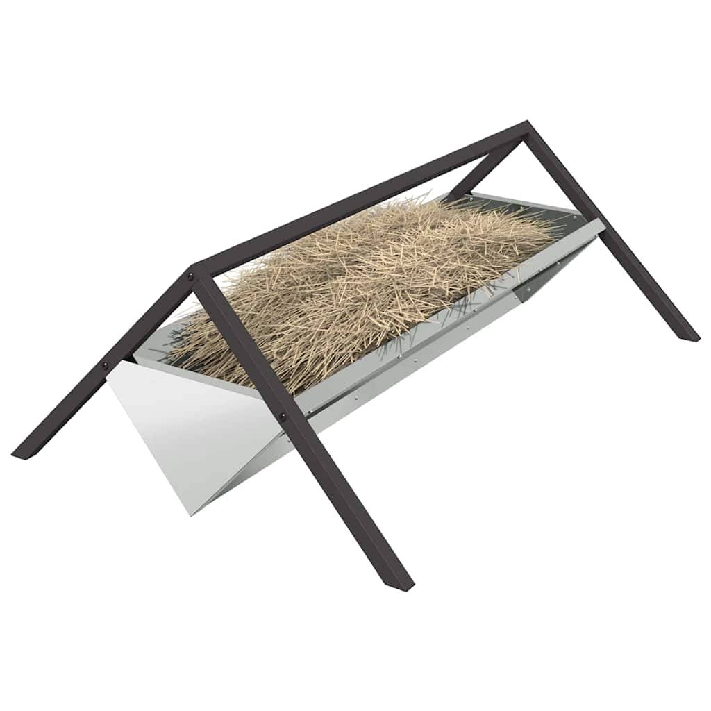 Bac Nourriture Galvanisé 10kg Facile Nettoyage Argent - ComfortXL Outdoor Living - Image 3