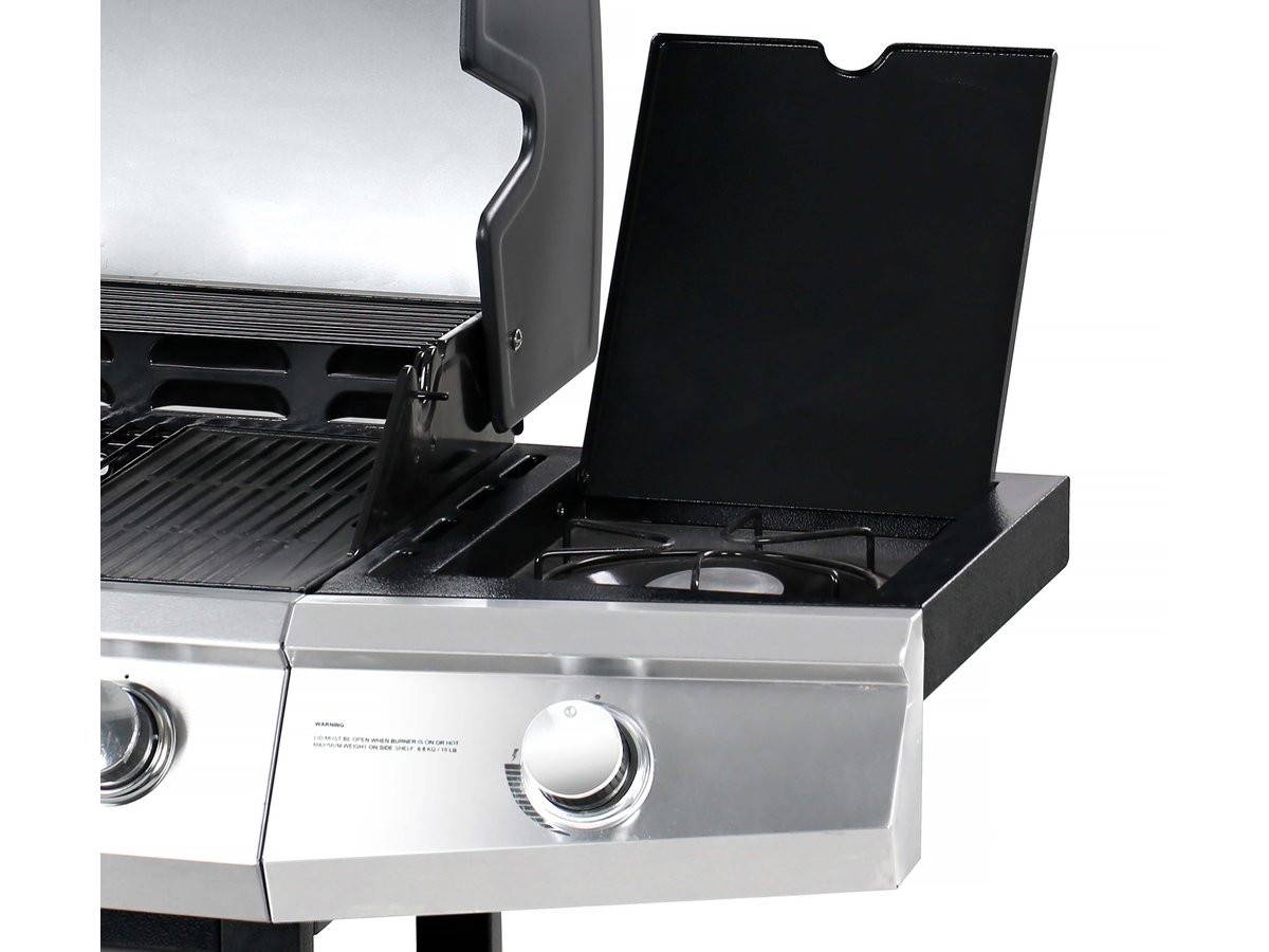 Habitat Et Jardin - Barbecue Gaz Avec Couvercle En Verre "bingo 5" - 4 Brûleurs + 1 Latéral + Housse Protection - 15.2 Kw - Noir -habitat Et Jardin - Image 3
