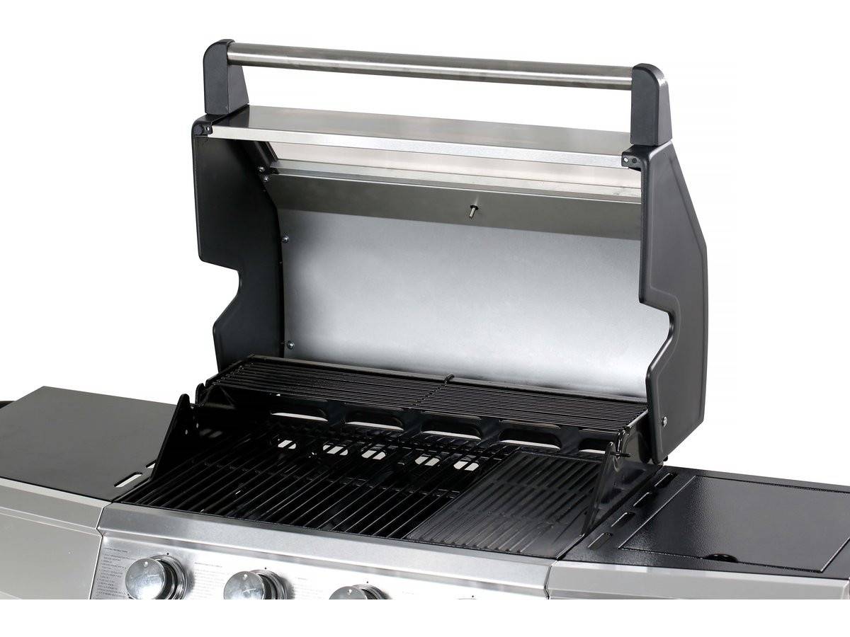 Habitat Et Jardin - Barbecue Gaz Avec Couvercle En Verre "bingo 5" - 4 Brûleurs + 1 Latéral + Housse Protection - 15.2 Kw - Noir -habitat Et Jardin - Image 4