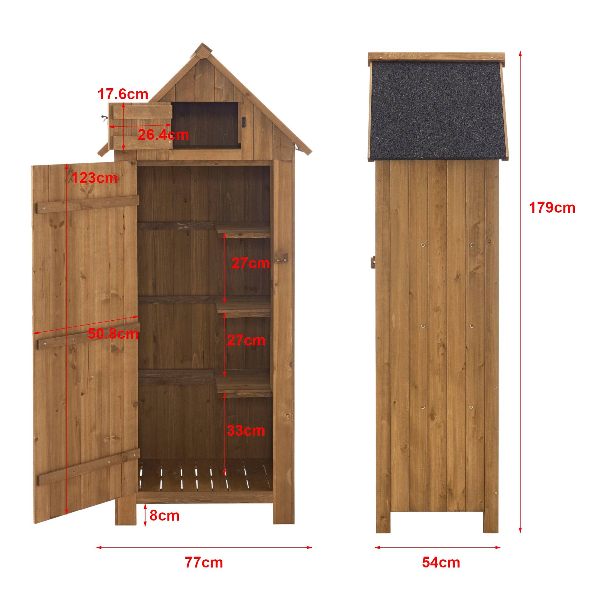 Helloshop26 - Abri de jardin à toit bitumé range-bûches en bois 179 x 77 x 54 cm - Image 3