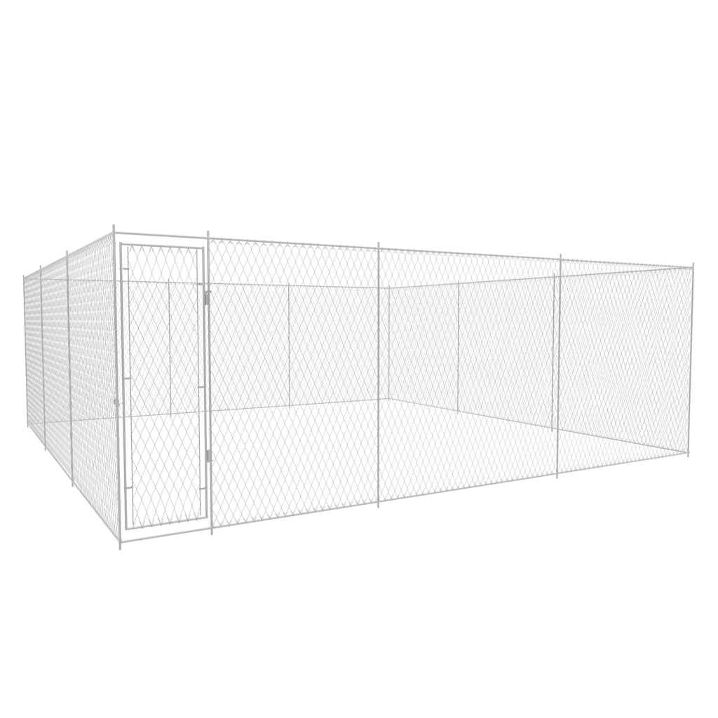 Vidaxl - Chenil extérieur pour chiens Acier galvanisé 570x570x185 cm vidaXL 145034 - Image 1