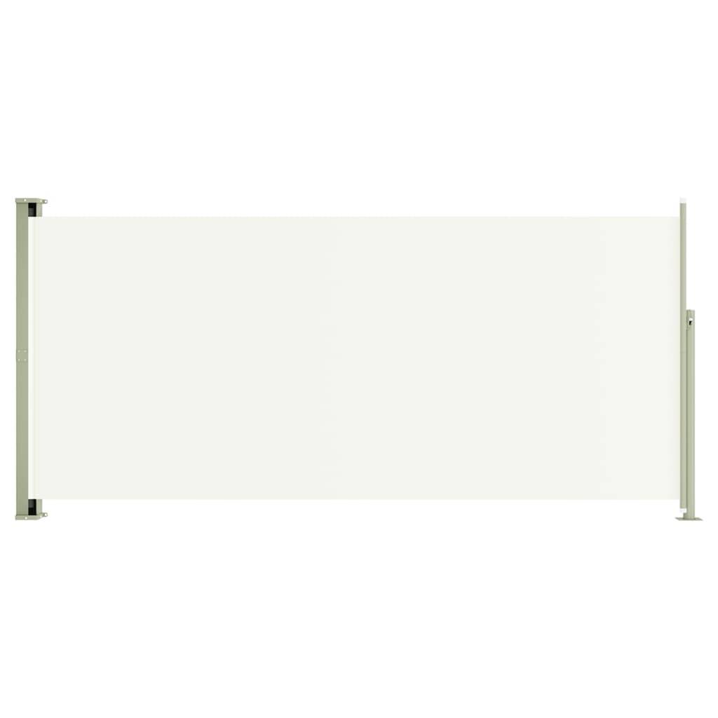 Helloshop26 - Auvent paravent store brise-vue latéral rétractable de patio jardin terrasse balcon protection visuelle écran 140 x 300 cm crème - Image 1