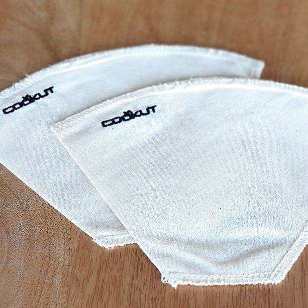 Set de 2 filtres à café réutilisables en coton - Image 2