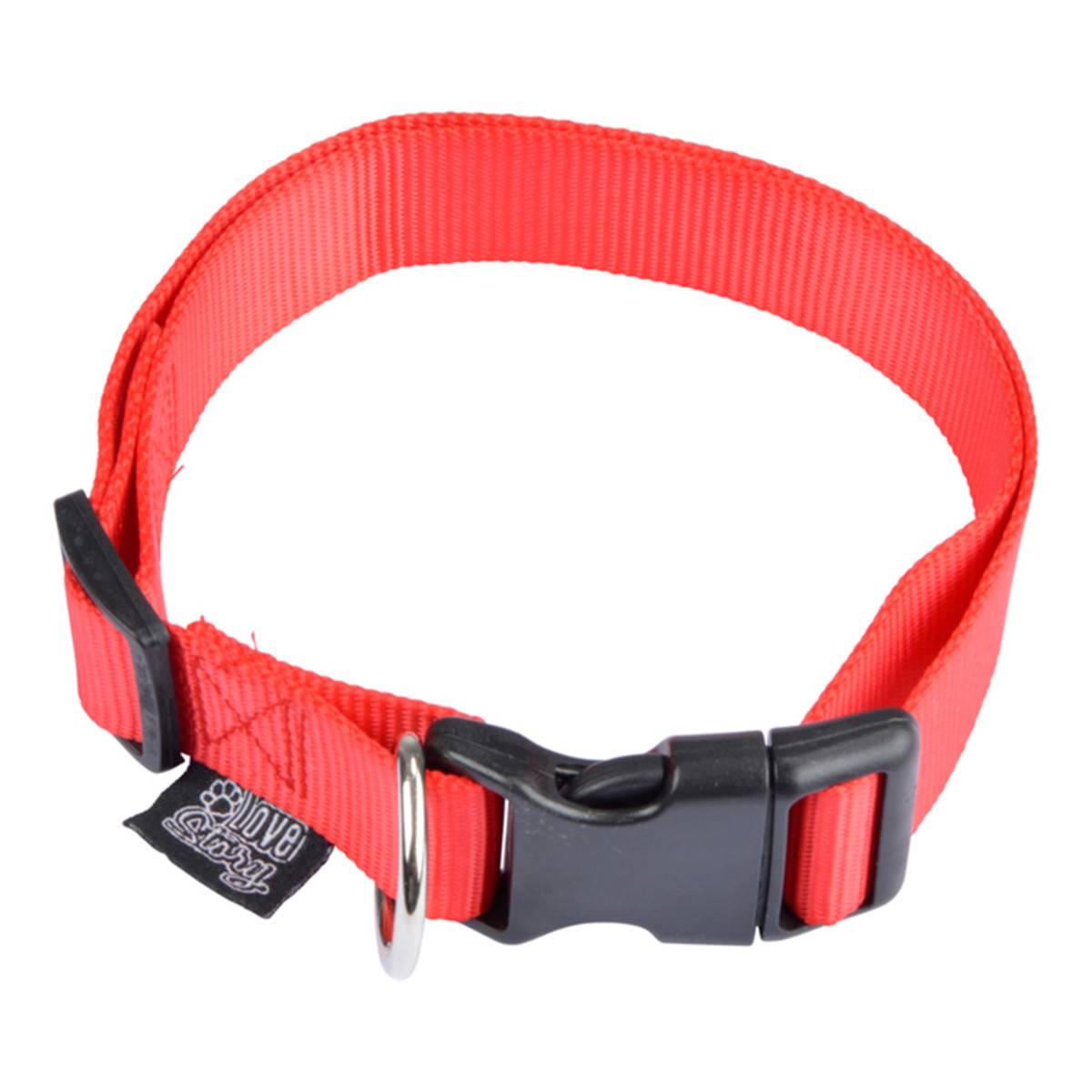Love Story - Collier Réglable Chien "Essentiel" 30-45cm Rouge - Image 1