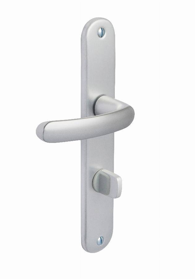 Ensemble de porte Budget BEZAULT entraxe 195 mm Condamnation - Argent - 204858