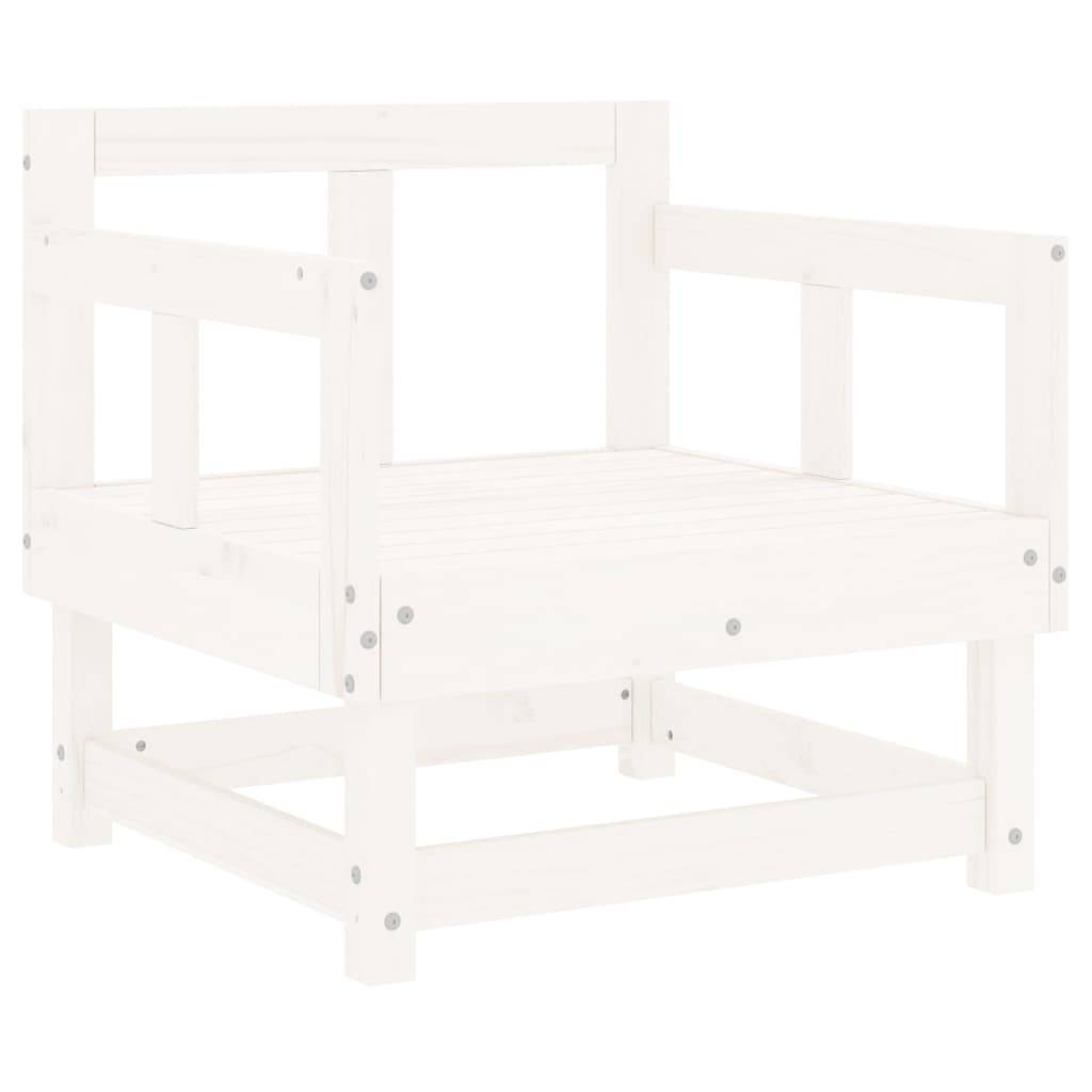 Lot de 2 Chaises de jardin avec coussins - Chaises d'extérieur - Fauteuils de jardin blanc bois de pin massif-JU12675 - Image 7