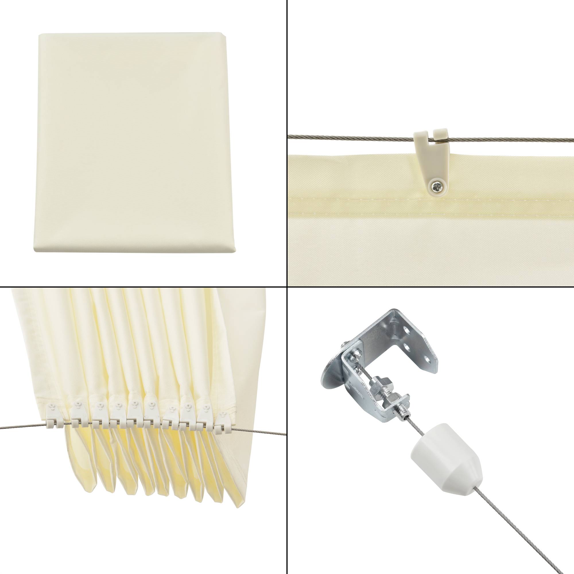 Voile d'Ombrage Rétractable Braga SPF 50 Hydrofuge 140 x 420 cm Beige [en.casa] - Image 4