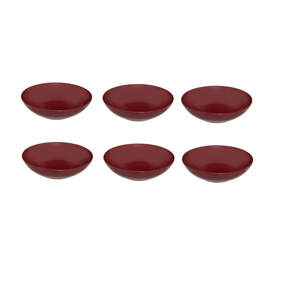 Lot de 6 assiettes creuses - Colorama - D 22 cm - Rouge foncé - Image 1