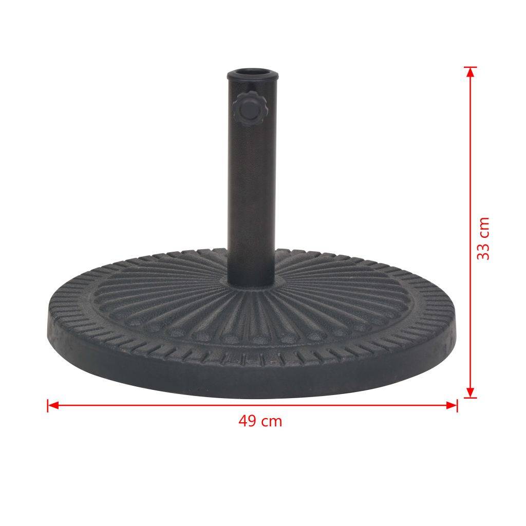Helloshop26 - Pied base socle de parasol résine rond diamètre 38 et 48 mm noir 14 kg - Image 5
