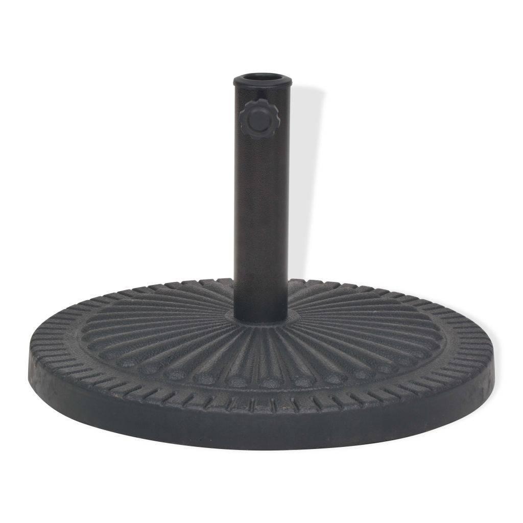 Helloshop26 - Pied base socle de parasol résine rond diamètre 38 et 48 mm noir 14 kg - Image 1