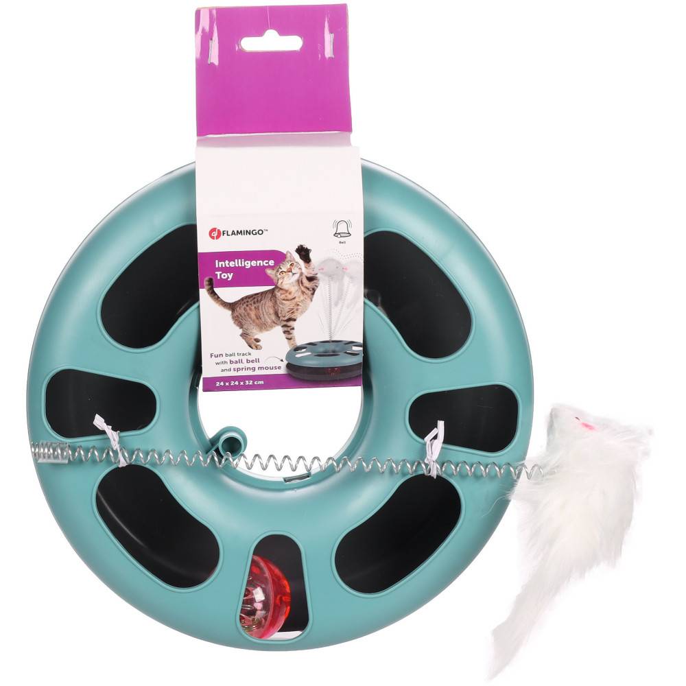 Flamingo - Jouet Laetitia bleu cercle ø24 cm pour chats - Image 3