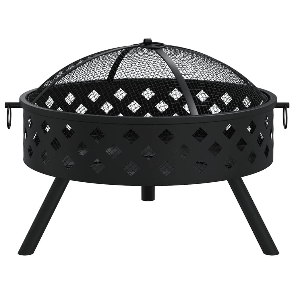 ComfortXL - Brasero Foyer de Jardin 58 cm en Acier Noir sur Pieds avec Tisonnier – ComfortXL Outdoor Living - Image 3